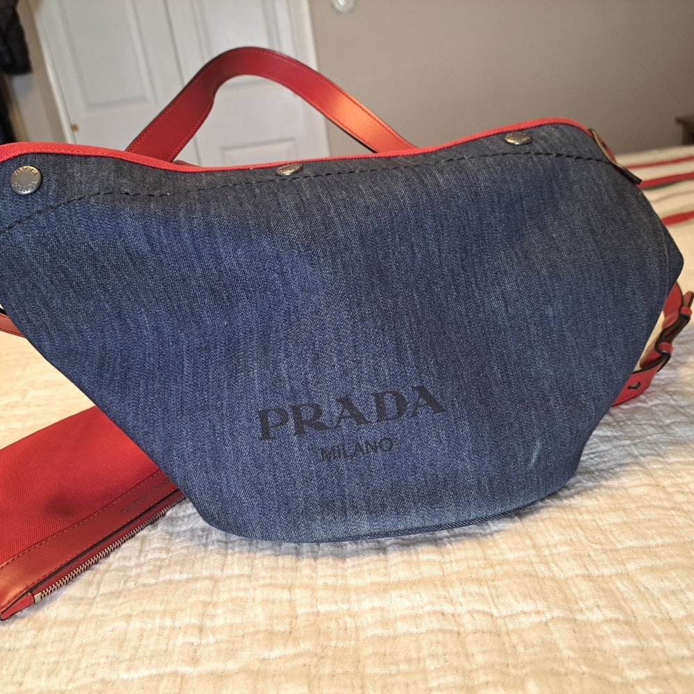 Prada Denim Crossbody Bag - Picture 10 of 16